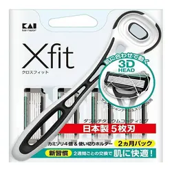 خود تراش مردانه کای ریزر مدل Xfit به همراه 4 عدد یدک