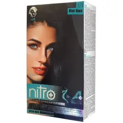 کیت رنگ مو و ابرو نیترو پلاس مدل +A شماره 1.1 - مشکی پرکلاغی