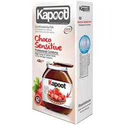 کاندوم ضد حساسیت کاپوت مدل Choco Sensitive بسته 12 عددی