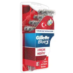 خودتراش ژیلت مدل Blue 3 بسته 8 عددی