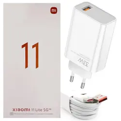 شارژر 33 وات شیائومی مدل Mi 11 Lite به همراه کابل شارژ