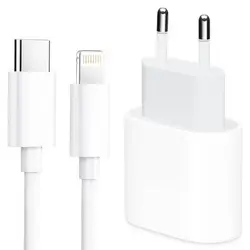 شارژر 20 وات اپل مدل iPhone 12 Pro max - EU به همراه کابل شارژ
