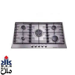 اجاق گاز صفحه ای استیل گازی روبینا 5شعله مدل 860 پولپز وسط