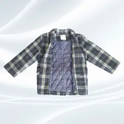 پالتو پشمی پسرانه،راه راه،سورمه ای،آستر داخلی،سبک و گرم بدون اب رفت