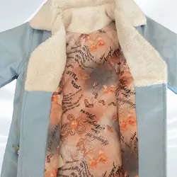 پالتو دخترانه یقه خزدار آستردار - فروشگاه پوشاک و لباس بچه گانه ملیکالند