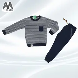 بلوز شلوار مخمل راهراه