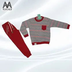 بلوز شلوار مخمل راهراه