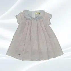 سارافان مجلسی یقه بب سارافان مجلسی یقه ب ب - فروشگاه پوشاک و لباس بچه گانه ملیکالند