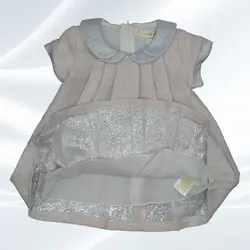 سارافان مجلسی یقه بب سارافان مجلسی یقه ب ب - فروشگاه پوشاک و لباس بچه گانه ملیکالند