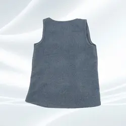 سارافان پشمی دخترانه،طوسی ،سه دکمه در جلو ،تک جیب در بغل آستین حلقه ای