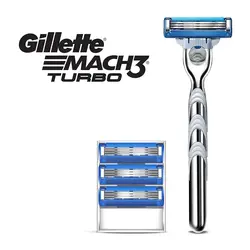 خودتراش مچ تری مدل توربو به همراه دو یدکgillette mach3 turbo