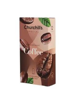 کاندوم اسپشیال قهوه روان کننده ۱۲ عددی چرچیل Churchill's