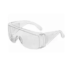 عینک ایمنی بغل کرکره ای سفید مدل 8141