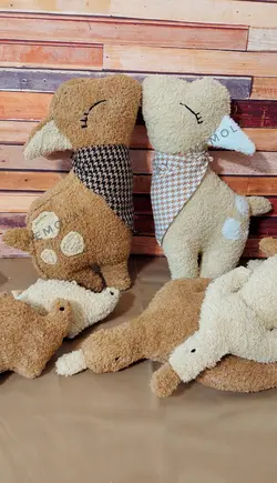 عروسک تدی آهو ۵۰ سانتی شکلاتی