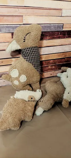 عروسک تدی آهو ۵۰ سانتی شکلاتی