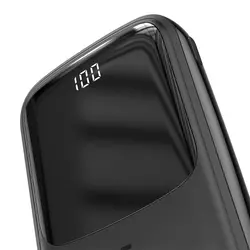 پاوربانک بیسوس ۱۰۰۰۰ میلی آمپر کابل متصل لایتنینگ Baseus QPow Digital Display Power Bank Type-c