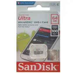 کارت حافظه سن دیسک Micro Ultra Class 10 100MBps ظرفیت 64 گیگابایت