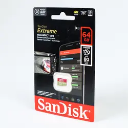 کارت حافظه سن دیسک Micro Extreme 170MBps ظرفیت 64 گیگابایت