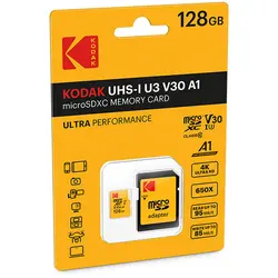 کارت حافظه microSDXC کداک کلاس 10 استاندارد UHS-I U3 ظرفیت 128 گیگابایت