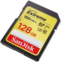 کارت حافظه SDXC سن دیسک 128گیگ مدل Extreme V30 کلاس 10 سرعت 150M خرید