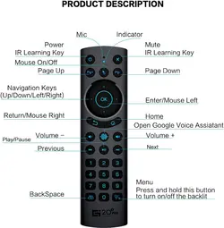 ریموت کنترل هوشمند ZENEX مدل G20S PRO
