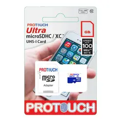 کارت حافظه‌ microSDXC پروتاچ مدل Ultra کلاس 10 استاندارد UHS-1 U1 سرعت 100MBps ظرفیت 8 گیگابایت