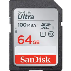 کارت حافظه سن دیسک 64گیگ مدل Ultra کلاس 10 استاندارد UHS-I U1 سرعت 100MB