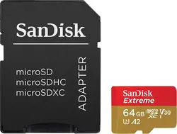 کارت حافظه سن دیسک adapter+MicroSDHC UHS-I U3 64GB خرید مموری سن دیسک