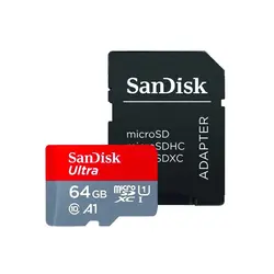 کارت حافظه microSDHC سن دیسک 64 گیگ مدل Ultra A1 کلاس 10 استاندارد UHS-I U1