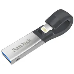فلش مموری لایتنینگ 16گیگ و USB3.0 سن دیسک مدل iXPAND خرید فلش مموری لایتنینگ