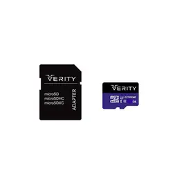 کارت حافظه microSDHC وریتی مدل کلاس 10 استاندارد U3 سرعت 80MBps همراه با آداپتور SD ظرفیت 16 گیگابایت