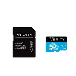 کارت حافظه microSDHC وریتی مدل کلاس 10 استاندارد U1 سرعت 65MBps همراه با آداپتور SD ظرفیت 16 گیگابایت