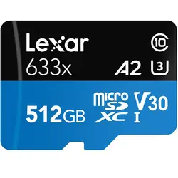 کارت حافظه‌ microSDHC ظرفیت 512گیگ ... جدیدترین مدل‌های کارت حافظه لکسار