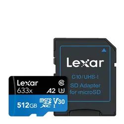 کارت حافظه‌ microSDHC ظرفیت 512گیگ ... جدیدترین مدل‌های کارت حافظه لکسار