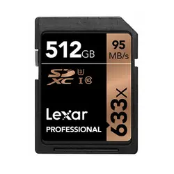 کارت حافظه SDHC لکسار مدل Professional کلاس 10 سرعت 95MBps ظرفیت 512 گیگ