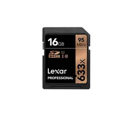 کارت حافظه SDHC لکسار مدل Professional کلاس 10 سرعت 95MBps ظرفیت 16 گیگ