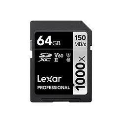 کارت حافظه SDHC لکسار مدل Professional کلاس 10 استاندارد UHS-II U3 سرعت 150MBps 1000X ظرفیت 32 گیگابایت