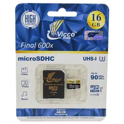 کارت حافظه microSDHC ویکو من مدل Final 600x کلاس 10 استاندارد UHS-I U3 سرعت 90ps ظرفیت 16 گیگابایت