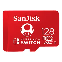 کارت حافظه microSDXC سن دیسک مدل Nintendo Switch کلاس I استاندارد UHS-I سرعت 100MBps ظرفیت 128 گیگابایت