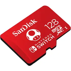 کارت حافظه microSDXC سن دیسک مدل Nintendo Switch کلاس I استاندارد UHS-I سرعت 100MBps ظرفیت 128 گیگابایت