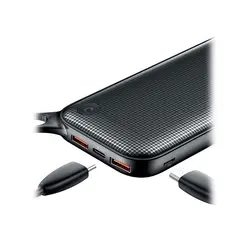 پاوربانک باسئوس مدل PPKC-A01  ظرفیت 20000 میلی آمپر سیاه