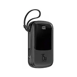 پاوربانک type-c مدل Baseus Qpow Digital Display 3A Power Bank  ظرفیت 10000 mAh سیاه