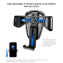 پایه نگهدارنده گوشی موبایل باسئوس مدل Gravity سیاه
