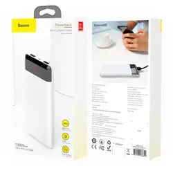 شارژر همراه باسئوس مدل MIni CU ظرفیت 10000 میلی آمپر سفید