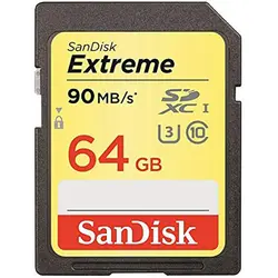 کارت حافظه SDHC سن دیسک 64گیگ مدل Extreme کلاس 10 استاندارد UHS-I U3