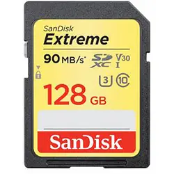 کارت حافظه SDHC سن دیسک 128گیگ مدل Extreme کلاس 10 استاندارد UHS-I U3