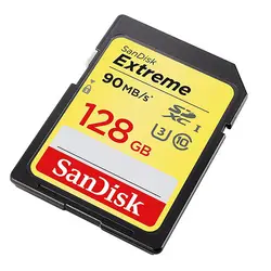 کارت حافظه SDHC سن دیسک 128گیگ مدل Extreme کلاس 10 استاندارد UHS-I U3