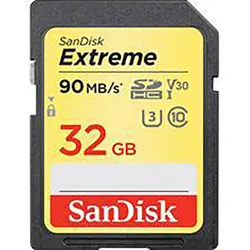 کارت حافظه SDHC سن دیسک 32گیگ مدل Extreme کلاس 10 استاندارد UHS-I U3