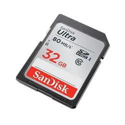 کارت حافظه سن دیسک 32 گیگ مدل Ultra کلاس 10 استاندارد UHS-I U1 سرعت 80MB