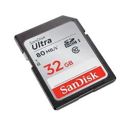 کارت حافظه سن دیسک 32 گیگ مدل Ultra کلاس 10 استاندارد UHS-I U1 سرعت 80MB